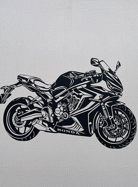 川崎摩托车贴画越野车比赛机动车俱乐部酒吧墙贴纸壁纸画防水贴花