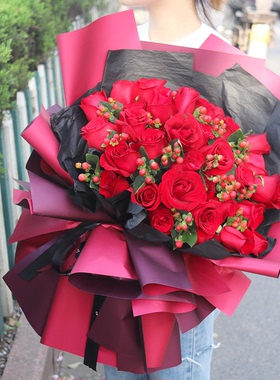 11朵19朵33红玫瑰礼盒鲜花速递六安市金安区裕安区同城店送花上门