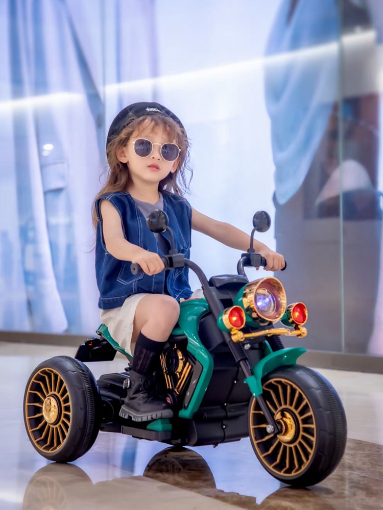 儿童电动车摩托车1-6岁充电可坐人三轮车宝宝双驱动玩具车电瓶车