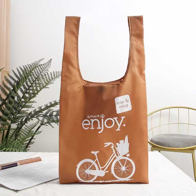 原D可爱自行车可折叠购物袋便当包环保袋小清新手腕袋