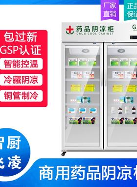 智厨飞凌药品阴凉柜新GSP认证冷藏展示药柜立式单双三门陈列柜