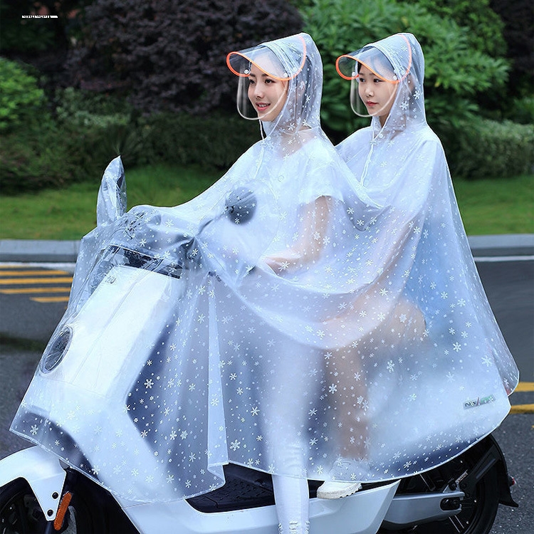 雨衣电动摩托车单人双人男女款加大加厚电瓶车长款全身防暴雨雨披