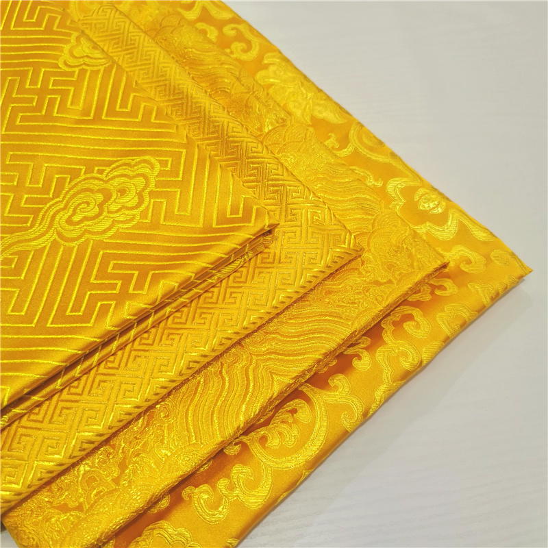 金黄色布料织锦缎装饰布高端供奉布铺桌面仿古吉祥图案简大气面料