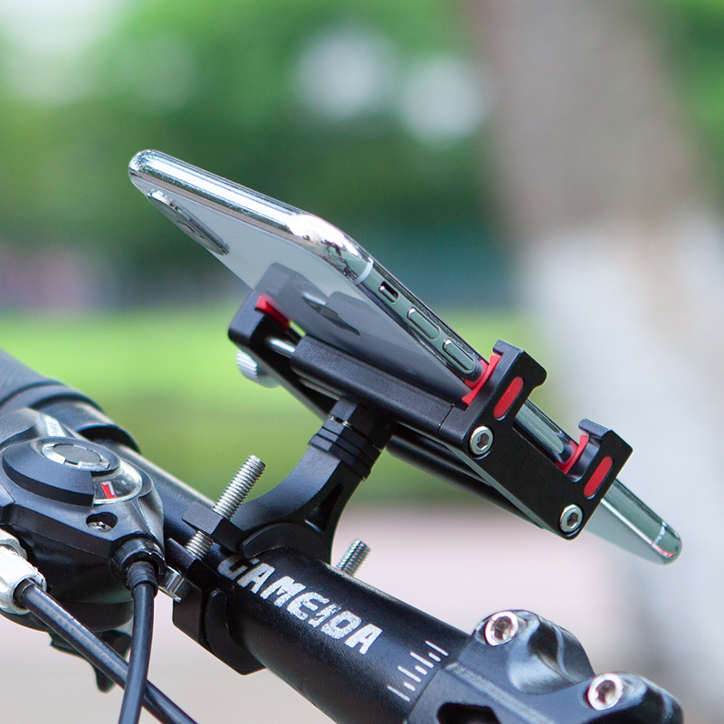 铝合金摩托车自行车通用骑行手机导航拍摄支架可旋转多功能支撑架