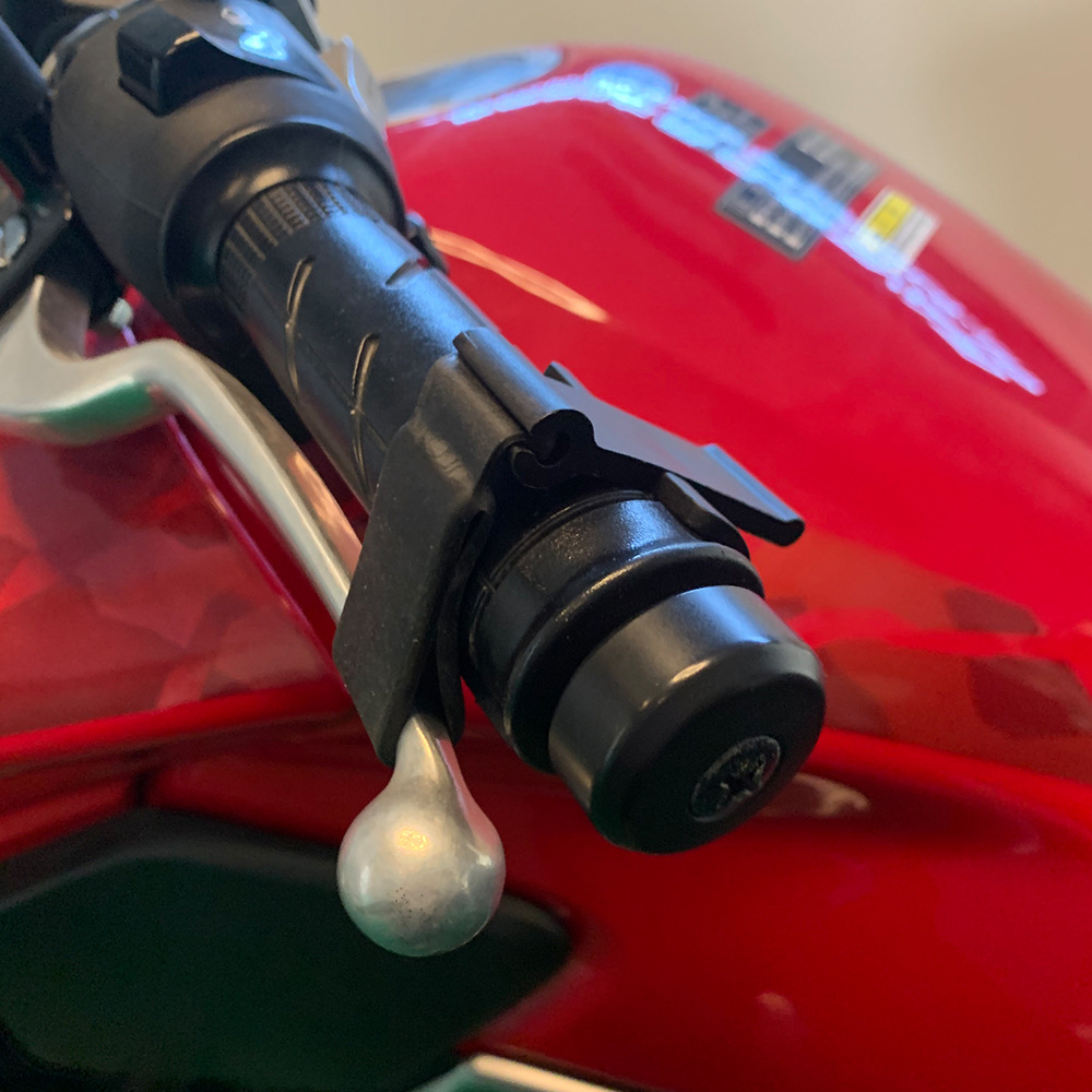 摩托车改装塑胶停车夹通用配件安全驻车夹子可调弹力橡胶夹