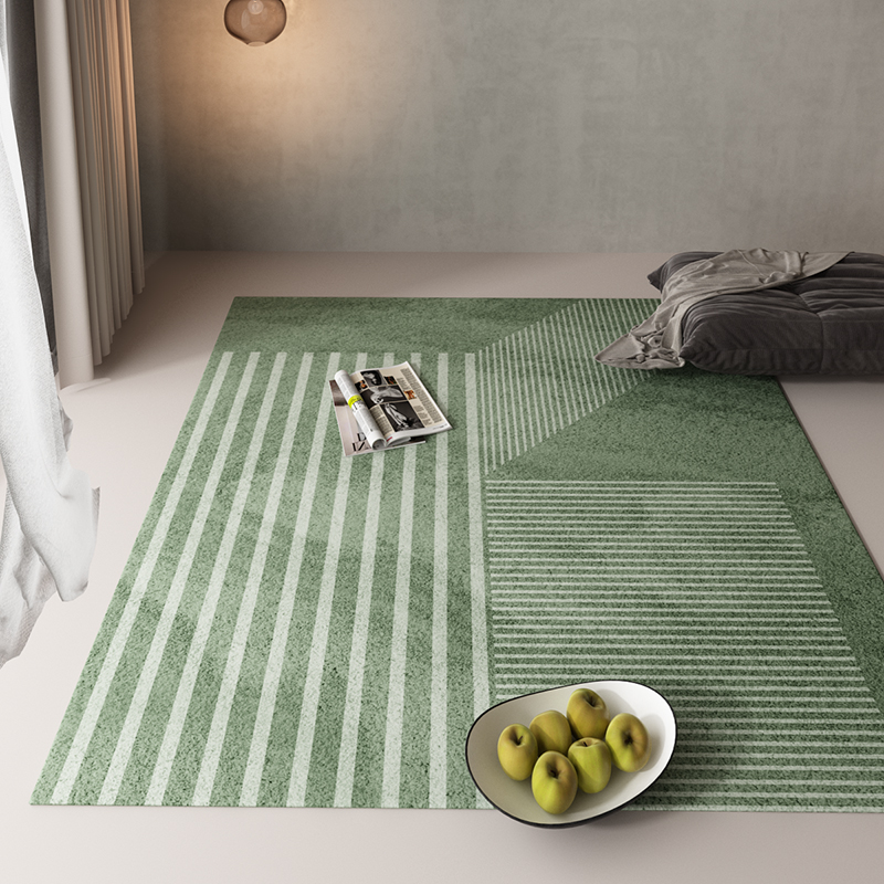 抽象客厅地毯原创设计北欧现代简约卧室床边沙发线条少女ins地垫