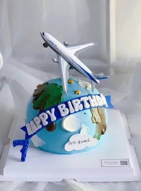 飞机蛋糕装饰摆件小飞机模型飞行员男孩飞机主题生日蛋糕插件配件