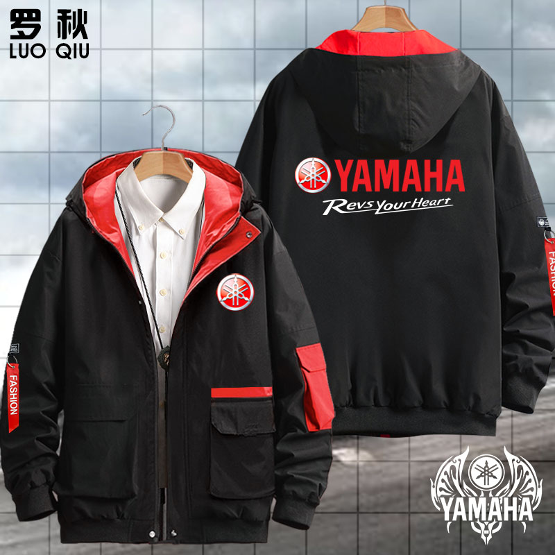 可定制雅马哈Yamaha摩托车重机车爱好者夹克连帽男女骑行外套衣服