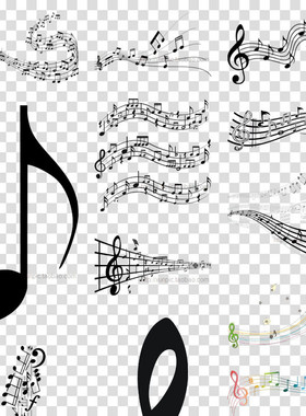 音符图片音乐图标PNG素材 高清PNG图片 音符 五线谱 音乐