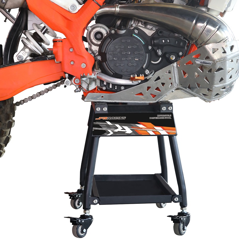 新品越野摩托车可拆卸维修凳带轮子可移动保养修车工具停车架驻车