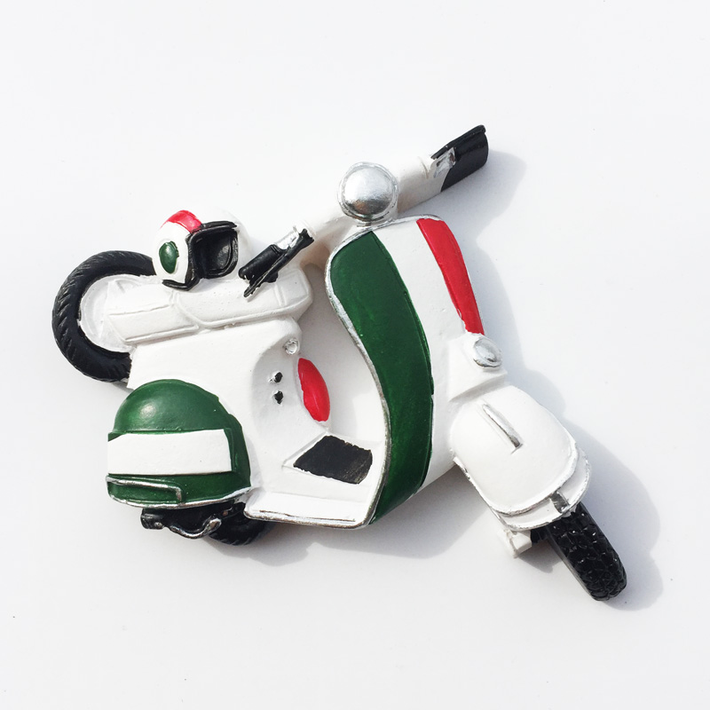 意大利创意踏板摩托车旅游纪念装饰工艺品树脂彩绘磁铁冰箱贴礼物