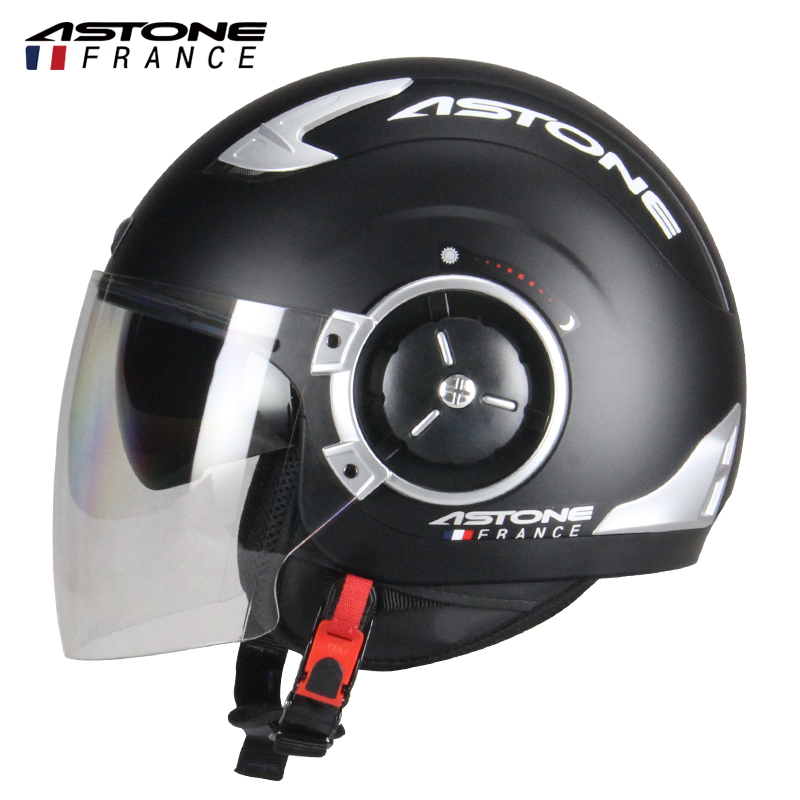 法国ASTONE摩托车复古头盔半盔男太子盔半覆式电动车夏季透气半盔