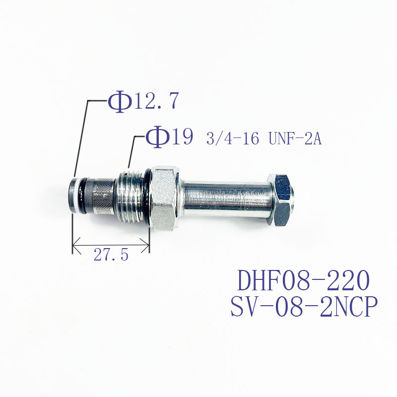 二位二通常闭螺纹插装DHF08-220/SV08-20/SV08-2NCP电磁液压阀