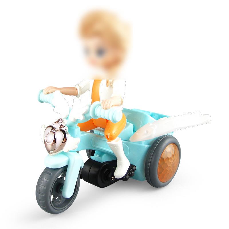 儿童电动玩具带灯光音乐行走旋转特技三轮单车宝宝男女孩生日礼物