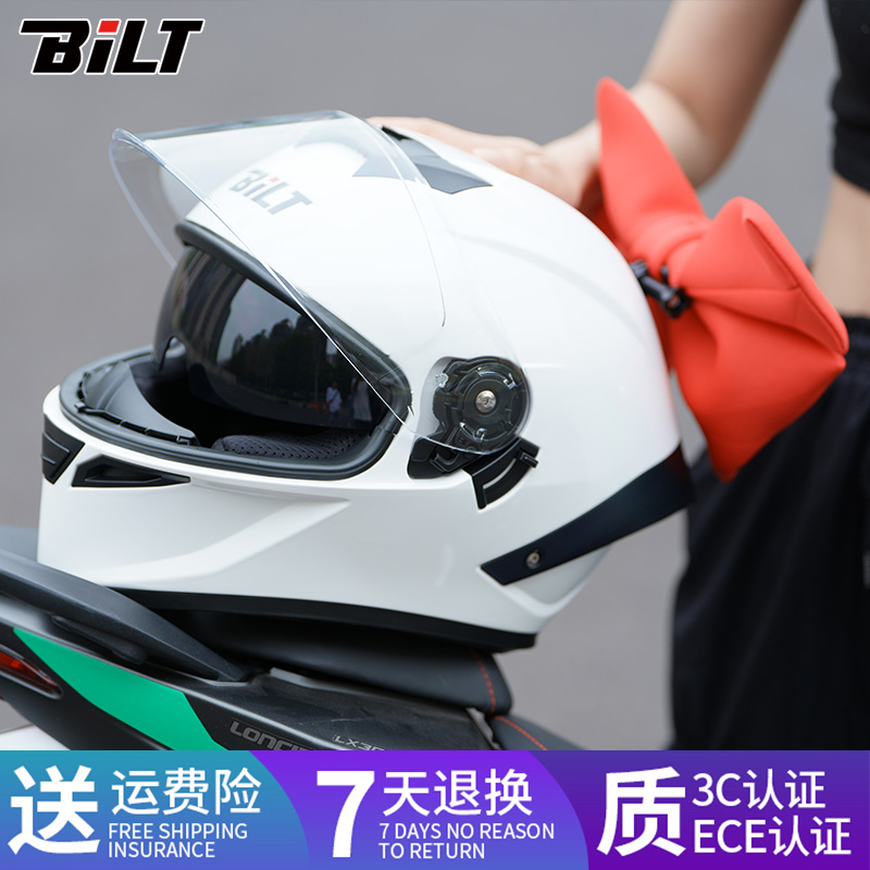 适用BILT 3C认证摩托车头盔女全盔蝴蝶结四季通用骑行男士机车安