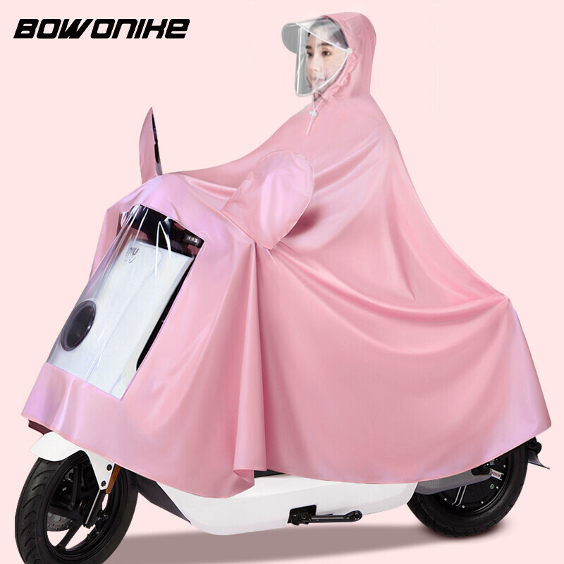博沃尼克 单人雨衣电动车雨披摩托车男女成人骑行电瓶车长款全身