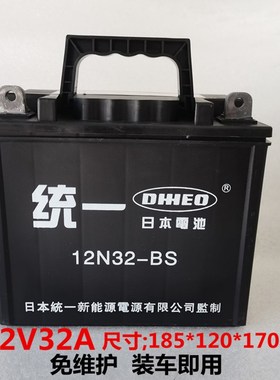 大型三轮摩托车电池12V32A免维护蓄电瓶宗申福田隆鑫燃油三轮通用