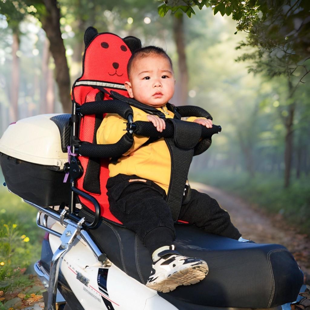 电动摩托车儿童后置座带娃踏板女士电车宝宝防护栏电动车后座坐椅