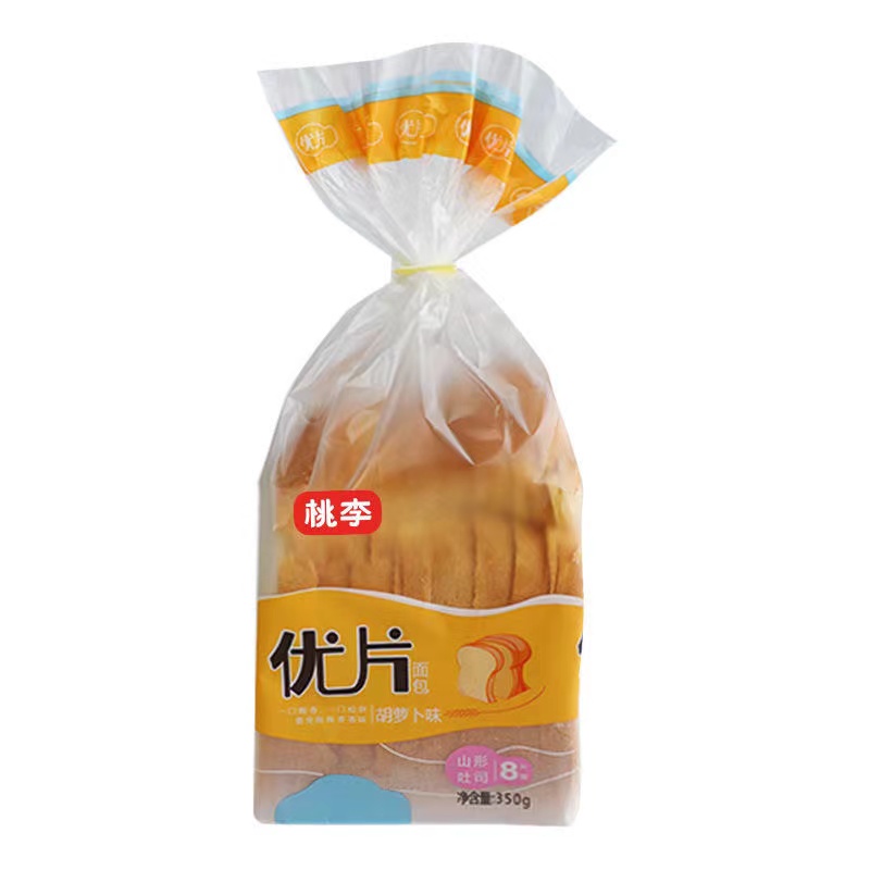 【保质期8天】桃李胡萝卜优片面包每袋350g镇江生产苏州发货13*11