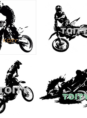 自由式摩托车越野赛贴画竞技表演贴纸宿舍墙贴MOTOCROSS海报纸
