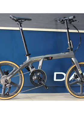 JAVA ARIA折叠自行车碳纤维折叠车18变速双碟刹单车脚踏车佳沃轻
