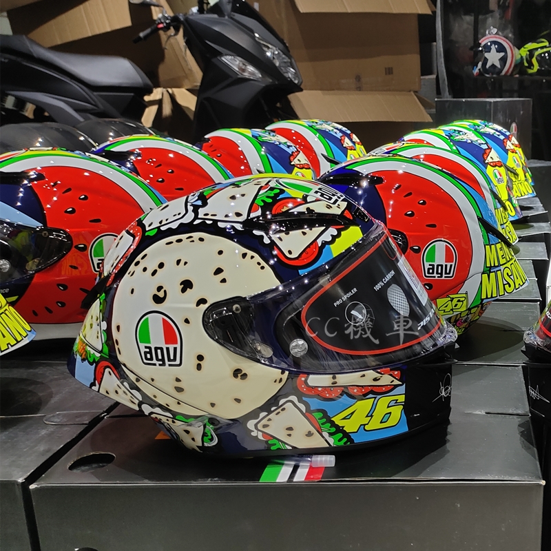 AGV PISTA GP RR MISANO西瓜披萨碳纤维限量版机车头盔摩托车全盔