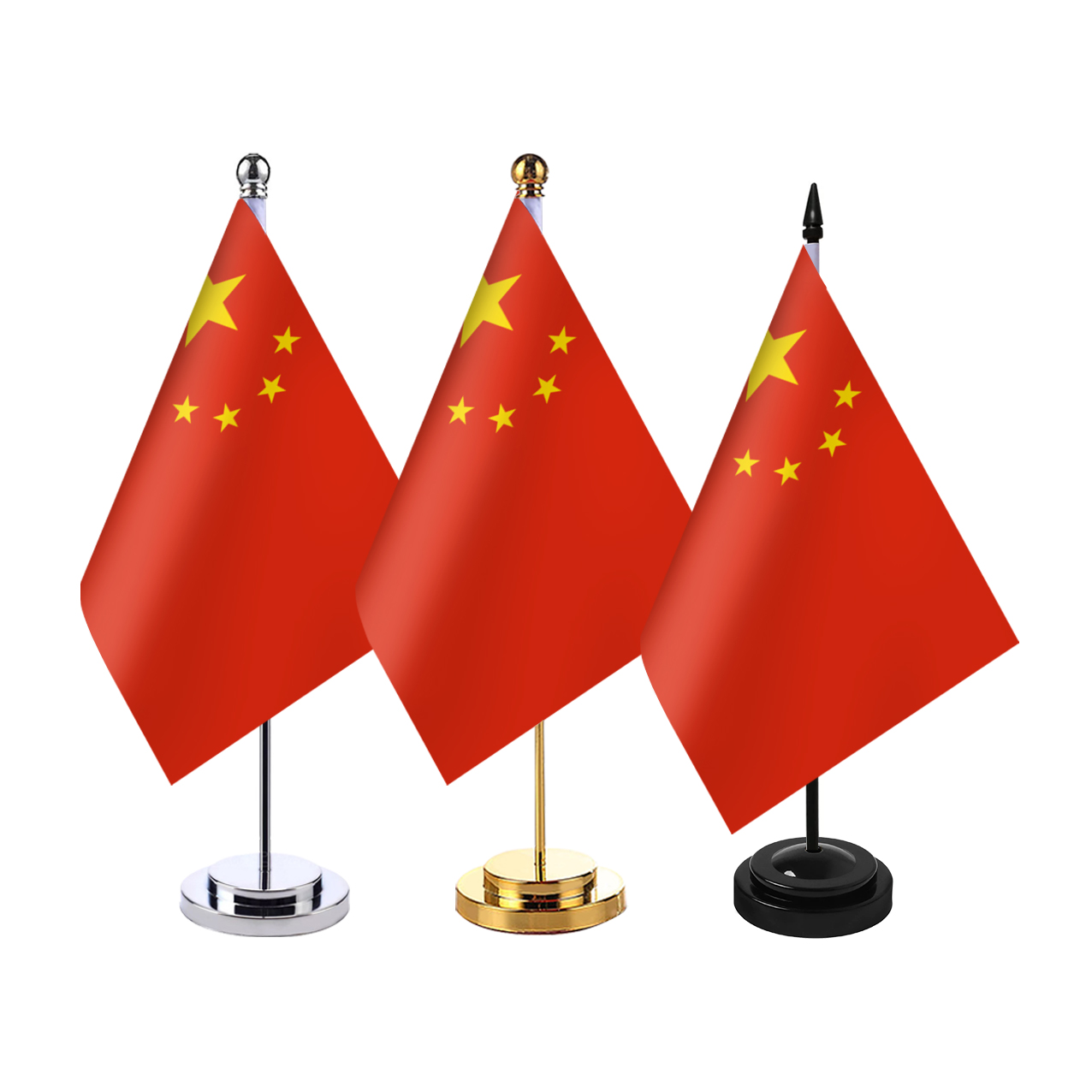 中国国旗 五星红旗 办公室桌旗座桌面旗帜摆件室内单杆旗架会议室
