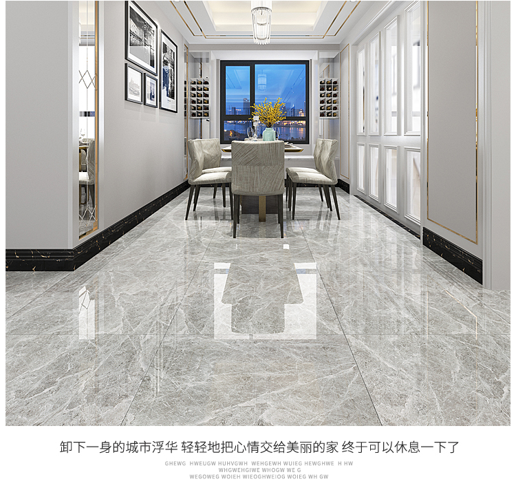 广东佛山灰色瓷砖地砖800x800客厅防滑通体瓷砖重庆现货配套1200