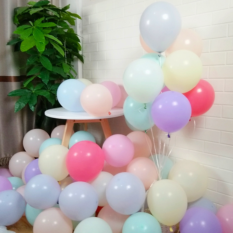 10寸糖果色马卡龙加厚气球浪漫婚礼儿童生日婚房派对布置网红装饰