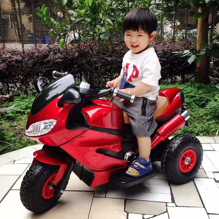 高档儿童电动摩托车三轮车大号玩具车可坐人宝宝电瓶男女小孩遥控