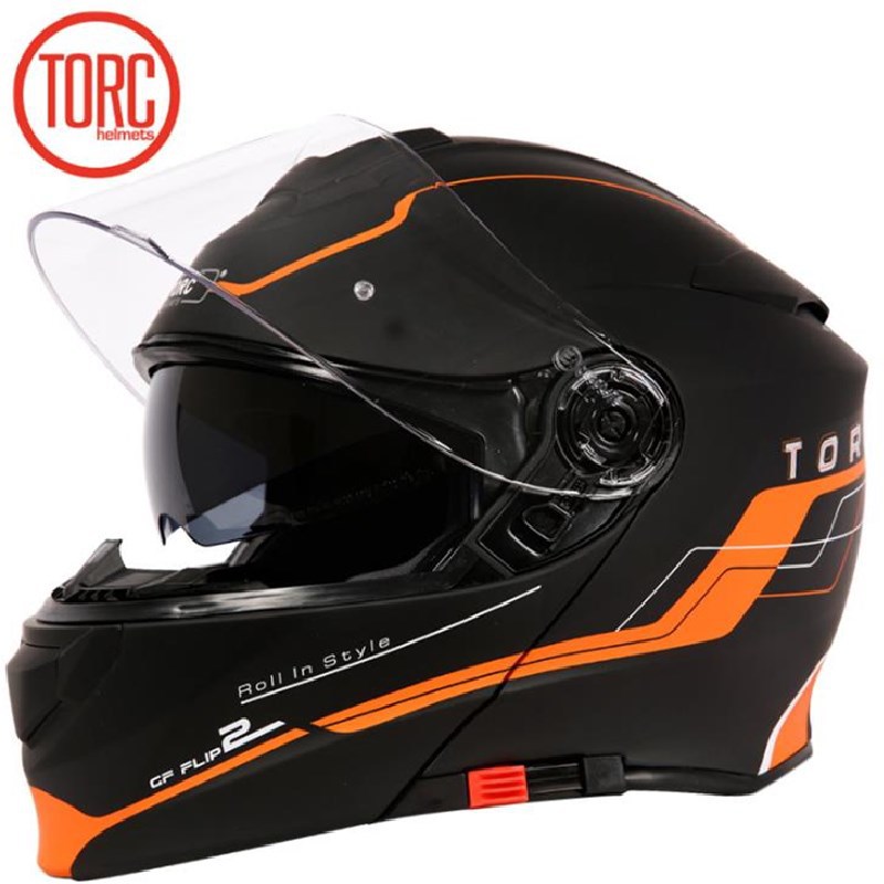 TORC摩托车头盔揭面盔双镜片防雾男女四季机车全盔覆式夏季个性酷