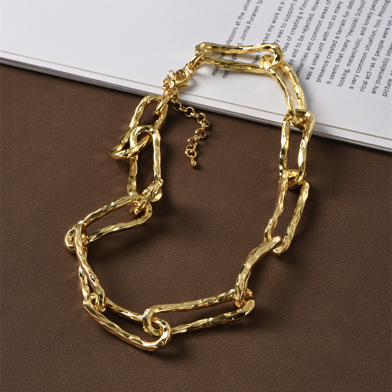 sasa同款重工金色链条项链女欧美轻奢小众设计夸张choker锁骨链