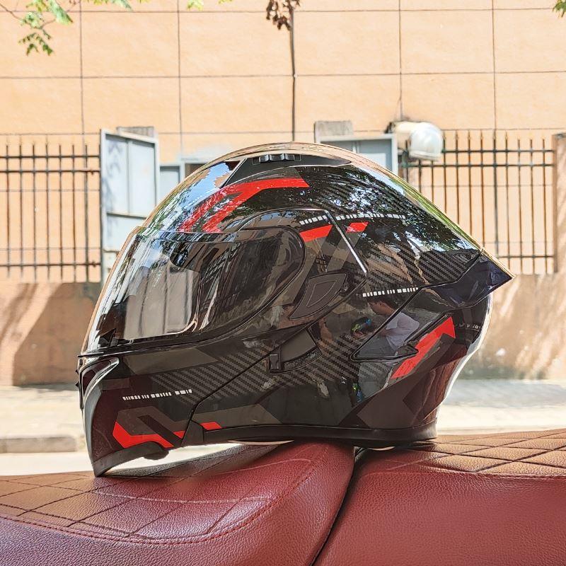 Ls2摩托车头盔男全覆式双镜片揭面盔四季旅行拉力蓝牙全盔3C认证
