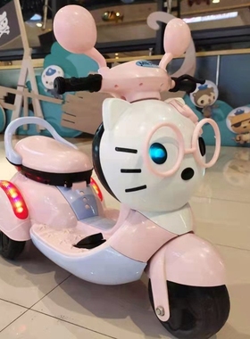 儿童电动摩托车三轮车带遥控卡通男女宝宝可座小孩充电玩具2-6岁