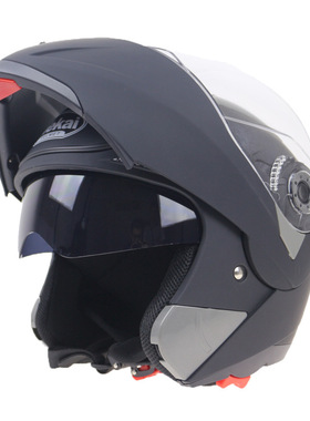 捷凯105全盔 揭面盔 春秋冬盔 骑士专用安全盔 双镜片头盔