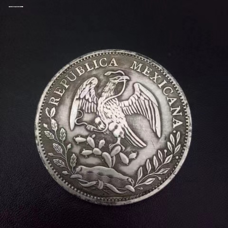 掌柜推荐银币墨西哥鹰洋咬蛇1882银元可吹响白铜仿钱币
