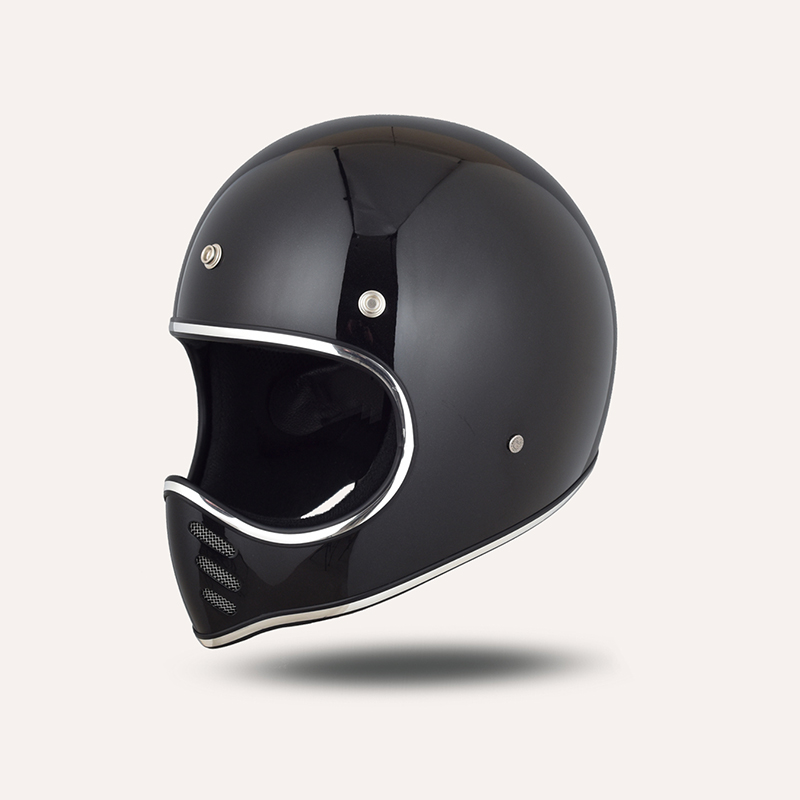 汤普森  复古全盔MOTO3款式 玻璃钢材质 摩托车头盔 3C认证头盔