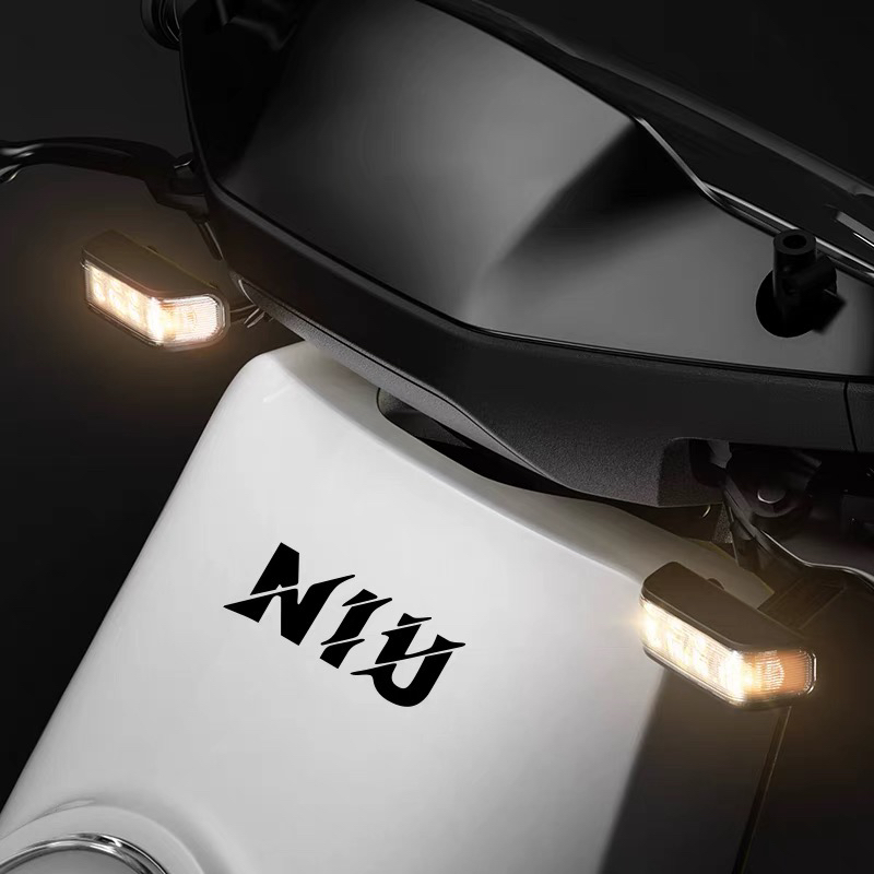 NIU裂纹小牛九号电动摩托车平衡车标改装U+个性改装划痕头盔车贴