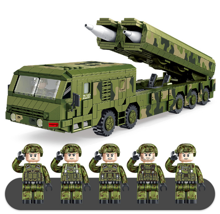 长剑100导弹车 巡航导弹 战机 军事积木 男孩玩具  阿尔法部队
