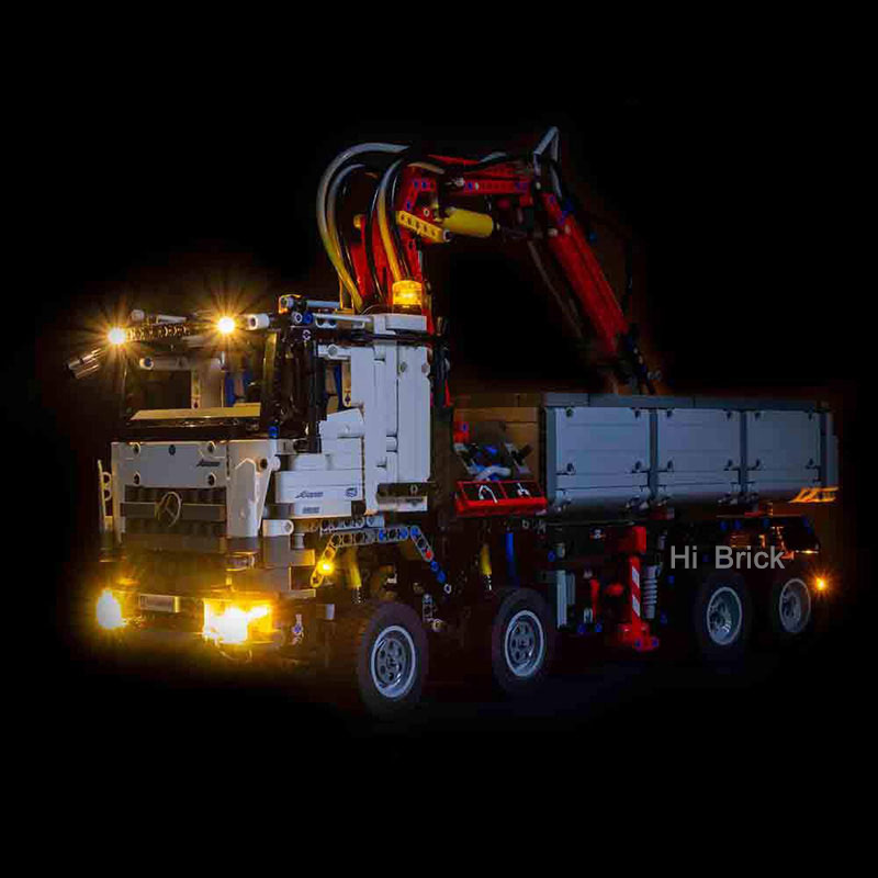 HiBrick灯饰 适用乐高科技42043奔驰重卡模型大型卡车拼插积木灯