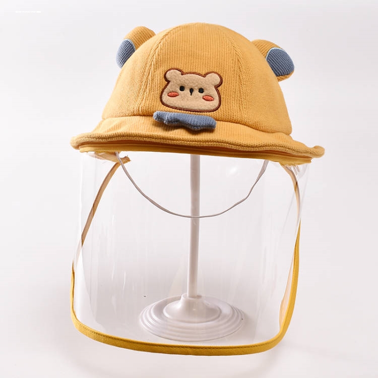 高清面罩防护用品防飞沫面屏帽子儿童宝宝婴儿新冠隔离帽疫情装备