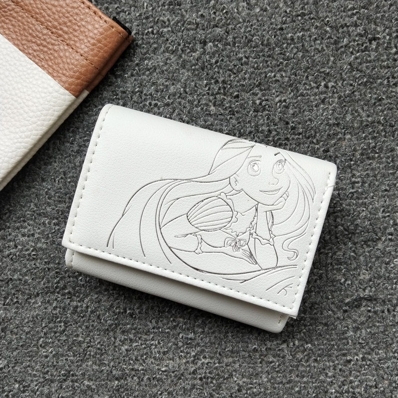 日式纯净乳白色多功能小收纳包短款公主钱卡收纳包学生折叠小钱包