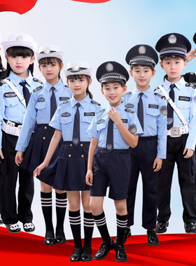 警察服警官衣服套幼园套运动服扮演小交警通制服演出服警察服警官