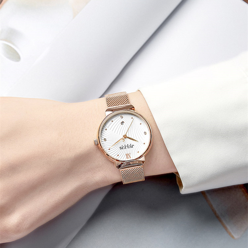 2020正品聚利时新款手表女潮流时尚钢带韩版时尚水钻日历女士腕表
