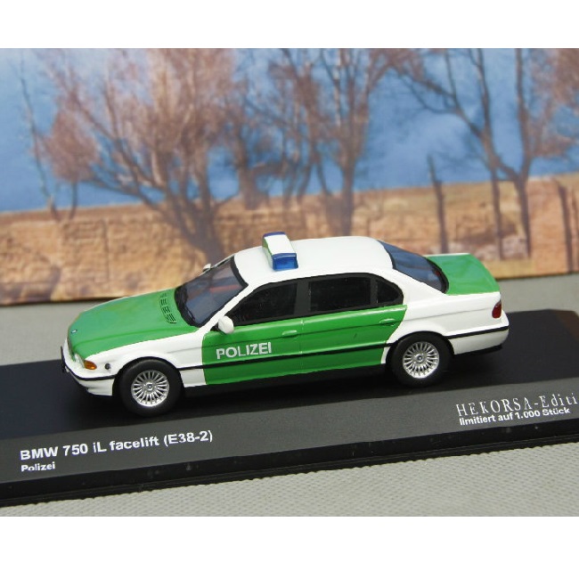 HEKORSA 1/43 德国 BMW 宝马 750 E38 加长 警车 开道车