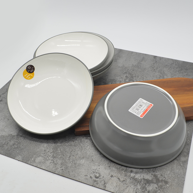 北欧风格纯色7.5英寸创意磨砂陶瓷碟子沙拉盘家用菜盘餐厅西餐盘
