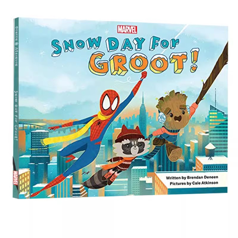 英文原版 Snow Day for Groot 复仇者联盟  蜘蛛侠 格鲁特的下雪天 精装 漫威超级英雄 全彩漫画儿童绘本故事书