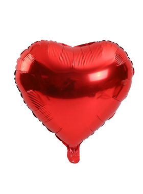 推荐花喜爱大号爱心铝膜气球18寸心形铝F箔气球礼盒花束爱心球包