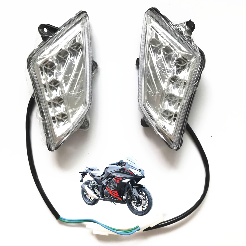 适用R3摩托车转向灯国产小忍者方向灯配件地平线V6转弯灯LED灯具