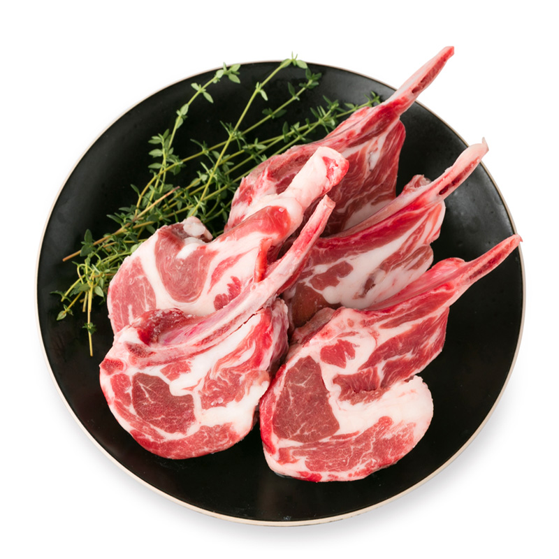 大庄园 新西兰法式羊排单骨羊肩排3斤战斧小羊排烧烤烤肉食材
